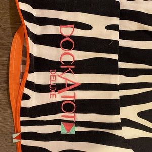 Dockatot Cover - Zebra print with orange accents